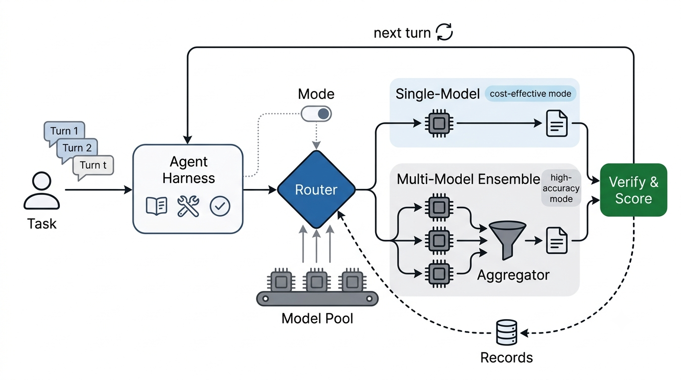 Agentic Routing single-model and multi-model router comparison